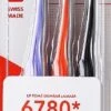 Brosses à Dents, Ultra Souple, Orange, Lilas, Noir