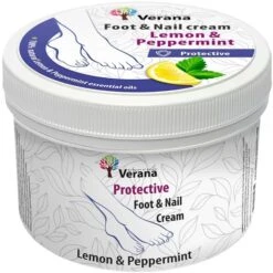 Crème Protectrice Pour Pieds Et Ongles, Citron Et Menthe