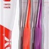 Brosses à Dents, Ultra Souple, Blanc + Orange + Violet