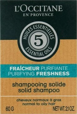 L'Occitane Shampoiing Solide Purifiant à L'huile De Menthe Poivrée Et Extrait De Thym