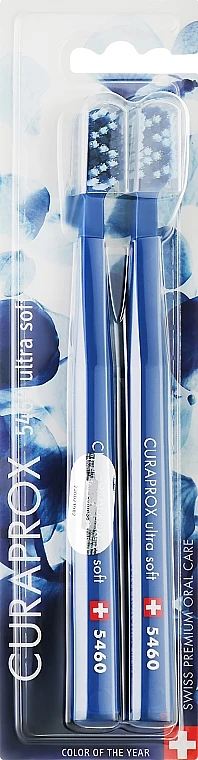 Curaprox Brosses à Dents, CS 5460, UltraSoft Classic Blue Edition, Ultra Souple, Bleu